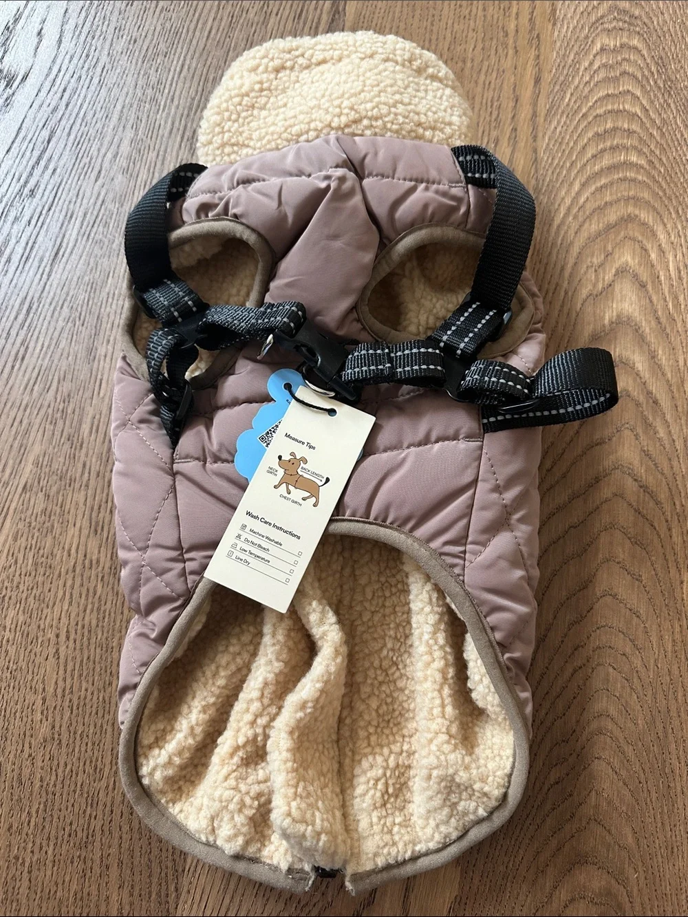 NWT. Queenmore Dog Coat for Small Dogs with Harness Dachshund Coat Dog Jacket